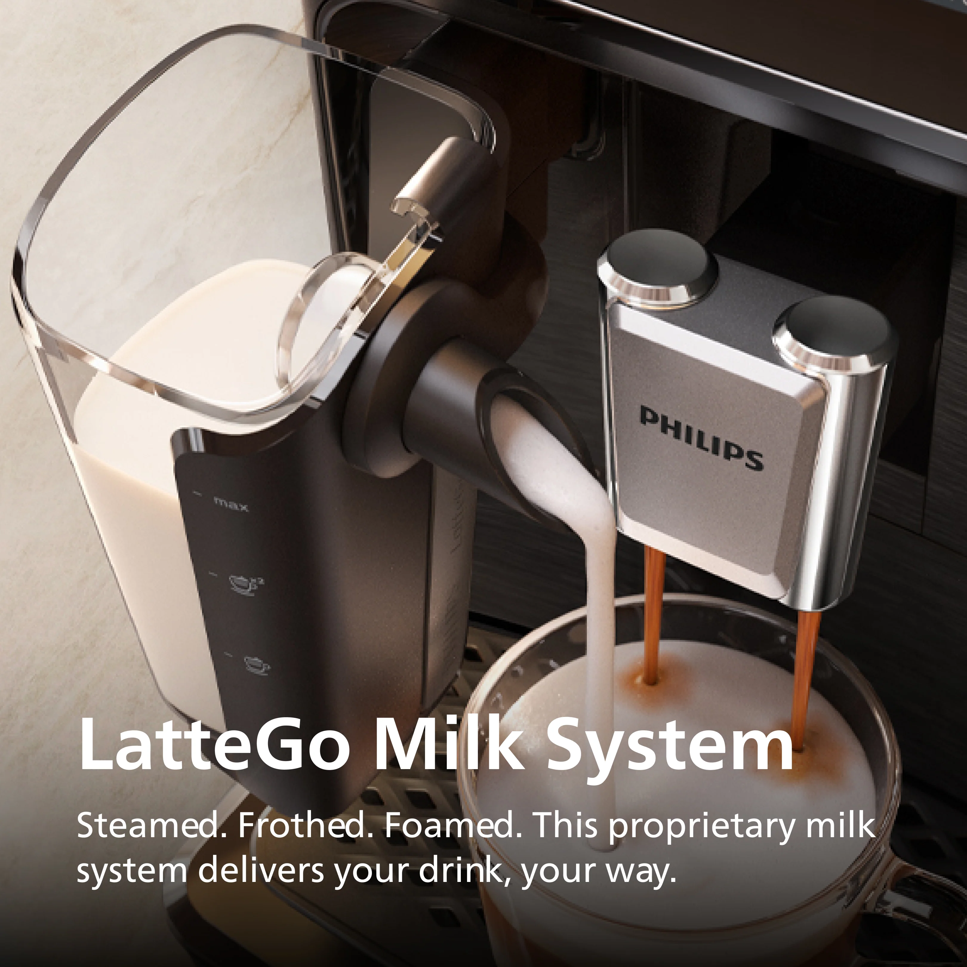 Philips 2300 Fully Automatic Espresso Machine with LatteGo Milk Frother - Image 3